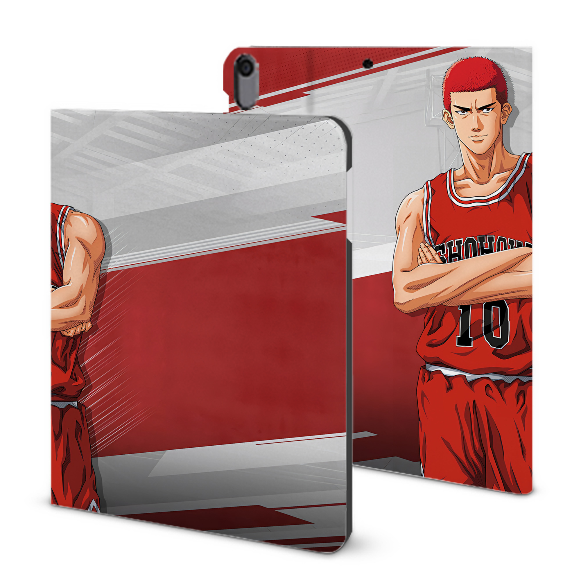 （画像用） SLAM DUNK／スラムダンク IPad ケース ブック型 PUレザー TPU 耐衝撃 軽量 薄型 ペン収納なし 全面保護 IPad 各モデル対応
